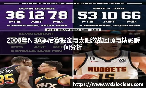 2008年NBA季后赛掘金与太阳激战回顾与精彩瞬间分析